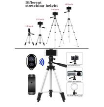 Vlogging Adjustable Lightweight Camera Tripod + Phone Holder + Bluetooth Controller Vlogger Kit For Video & Photography